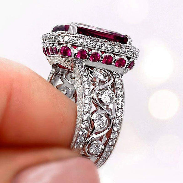 Women's Highend Geometric Copper Ring Inlaid With Zircon