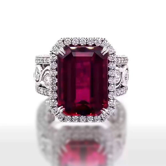 Women's Highend Geometric Copper Ring Inlaid With Zircon