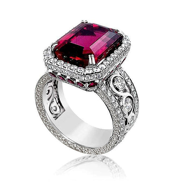 Women's Highend Geometric Copper Ring Inlaid With Zircon