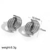 Women's Highend Geometric Cross Stainless Steel Electroplated Earrings