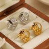 Women's Highend Geometric Cross Stainless Steel Electroplated Earrings