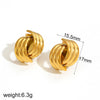 Women's Highend Geometric Cross Stainless Steel Electroplated Earrings