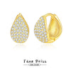 Women's Highend Geometric S925 Sterling Silver Electroplated Water Drop Earrings