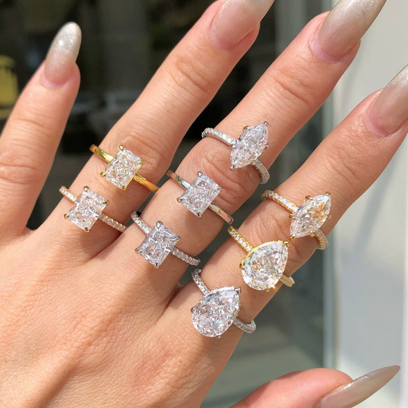 Women's Highend Geometric S925 Sterling Silver Ring With 8A Zircon Inlaid And Electroplated Design
