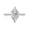 Women's Highend Geometric S925 Sterling Silver Ring With 8A Zircon Inlaid And Electroplated Design