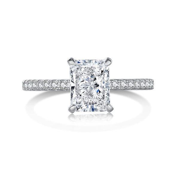 Women's Highend Geometric S925 Sterling Silver Ring With 8A Zircon Inlaid And Electroplated Design