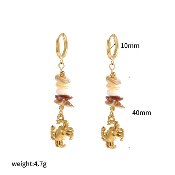 Women's Highend Geometric Stainless Steel Electroplated Earrings