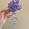 Women's Highend Handmade Fabric Orchid Tassel Side Hairpin Headwear