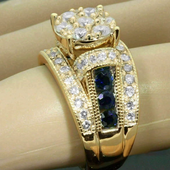 Women's Highend Luxury Geometric Copper Ring With Zirconia Design Fashion Dress Matching Jewelry