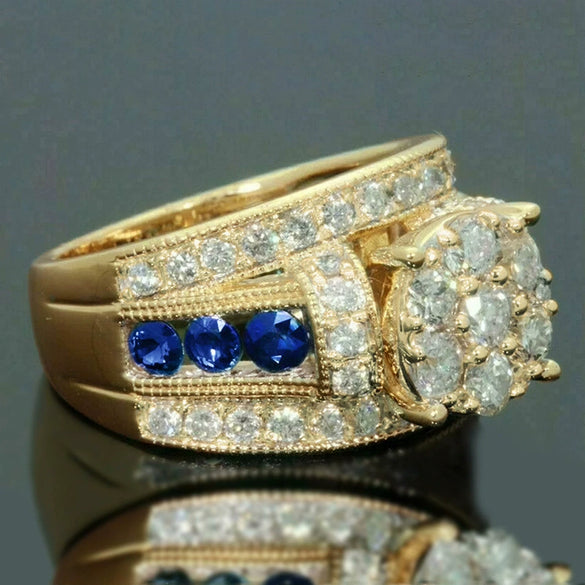 Women's Highend Luxury Geometric Copper Ring With Zirconia Design Fashion Dress Matching Jewelry