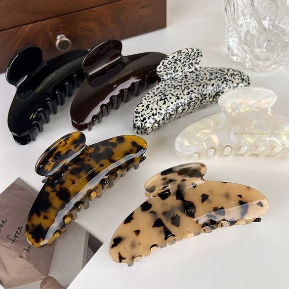 Women's Highend 2025 New Style Acetic Acid Gripper Hair Clip With Geometric Style And Stamping Process