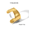 Women's Highend Sense Stainless Steel Light Luxury Bracelet Hand Ring With Vacuum Real Gold Electroplating In Pvd Furnace