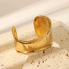 Women's Highend Sense Stainless Steel Light Luxury Bracelet Hand Ring With Vacuum Real Gold Electroplating In Pvd Furnace