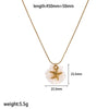 Women's Highend Stainless Steel And Titanium Steel Necklace With Geometric And Animal Style Starfish Pendant And Snake Bone Chain Electroplated