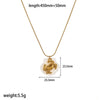 Women's Highend Stainless Steel And Titanium Steel Necklace With Geometric And Animal Style Starfish Pendant And Snake Bone Chain Electroplated