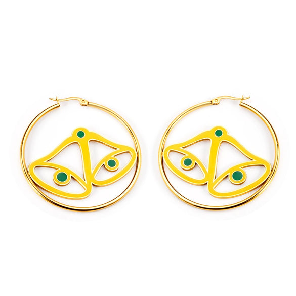 Women's Highend Stainless Steel Christmas Stocking And Tree Earrings With Electroplated Geometric Festive Design Wholesale
