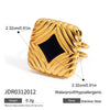 Women's Highend Stainless Steel Geometric Animal Style Electroplating Oildropping Zircon Ring