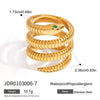 Women's Highend Stainless Steel Geometric Animal Style Electroplating Oildropping Zircon Ring