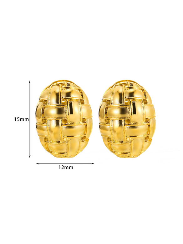 Women's Highend Stainless Steel Geometric Star Heart U Shape Electroplated Earrings Jewelry Ear Buckle