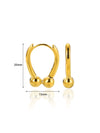 Women's Highend Stainless Steel Geometric Star Heart U Shape Electroplated Earrings Jewelry Ear Buckle