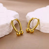Women's Highend Stainless Steel Geometric Star Heart U Shape Electroplated Earrings Jewelry Ear Buckle