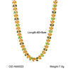 Women's Highend Stainless Steel Handmade Necklace With Geometric Pattern Goldplated Pvd Vacuum Plated Chain