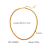 Women's Highend Stainless Steel Handmade Necklace With Geometric Pattern Goldplated Pvd Vacuum Plated Chain
