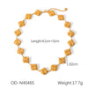Women's Highend Stainless Steel Handmade Necklace With Geometric Pattern Goldplated Pvd Vacuum Plated Chain