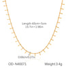 Women's Highend Stainless Steel Handmade Necklace With Geometric Pattern Goldplated Pvd Vacuum Plated Chain