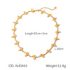 Women's Highend Stainless Steel Handmade Necklace With Geometric Pattern Goldplated Pvd Vacuum Plated Chain