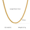 Women's Highend Stainless Steel Handmade Necklace With Geometric Pattern Goldplated Pvd Vacuum Plated Chain