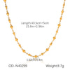 Women's Highend Stainless Steel Handmade Necklace With Geometric Pattern Goldplated Pvd Vacuum Plated Chain