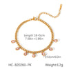 Women's Highgrade Stainless Steel Cuban Chain Bracelet With Geometric And Water Drop Pattern Inlaid Zircon