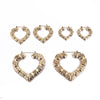 Women's Hip Hop Punk Geometric Bamboo Earrings Exaggerated Iron Electroplated Ear Stud Style Fashion Jewelry
