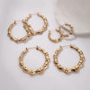 Women's Hip Hop Punk Geometric Bamboo Earrings Exaggerated Iron Electroplated Ear Stud Style Fashion Jewelry