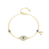 Women's Hip Hop Style S925 Sterling Silver U Shape Bracelet With Diamond Treatment