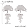 Women's Hip Hop Trendy Titanium Steel 18K Gold Plated Geometric Devil's Eye Tassel Earrings With Electroplating