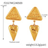 Women's Hip Hop Trendy Titanium Steel 18K Gold Plated Geometric Devil's Eye Tassel Earrings With Electroplating