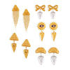 Women's Hip Hop Trendy Titanium Steel 18K Gold Plated Geometric Devil's Eye Tassel Earrings With Electroplating
