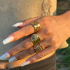 Women's Hiphop Alloy Geometric Ring Set With Electroplating