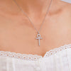 Women's Hiphop Light Luxury Style Copper Inlaid Zircon Heart Shape Pendant O Word Chain Electroplated Clavicle Necklace