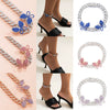 Women's Hiphop Punk Anklet With Rhinestone Inlay Large Butterfly Design Cuban Chain Style