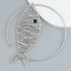 Women's Hiphop Trend Alloy Fishshaped Pendant Necklace With Electroplating And Geometric Styling