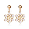 Women's Holiday Cartoon Earrings With Christmas Tree Snowflake Pumpkin And Rainbow Motifs Electroplated Zinc Alloy Celebration Jewelry