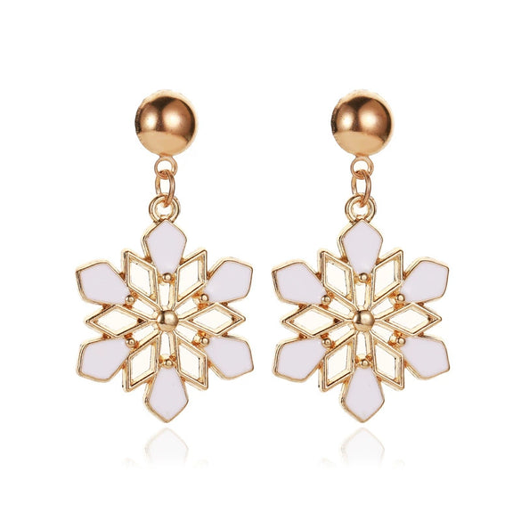 Women's Holiday Cartoon Earrings With Christmas Tree Snowflake Pumpkin And Rainbow Motifs Electroplated Zinc Alloy Celebration Jewelry