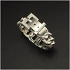 Women's Hollow Alloy Bracelet With Transparent Rhinestone Geometric Design And High Grade Electroplated Finish