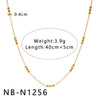 Women's Hollow Ball Chain Multilayer Summer Clavicle Chain Stainless Steel Necklace With Leaf Rhombus Star Geometric Pattern Furnace Vacuum Plating 18K
