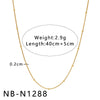 Women's Hollow Ball Chain Multilayer Summer Clavicle Chain Stainless Steel Necklace With Leaf Rhombus Star Geometric Pattern Furnace Vacuum Plating 18K