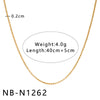 Women's Hollow Ball Chain Multilayer Summer Clavicle Chain Stainless Steel Necklace With Leaf Rhombus Star Geometric Pattern Furnace Vacuum Plating 18K