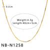Women's Hollow Ball Chain Multilayer Summer Clavicle Chain Stainless Steel Necklace With Leaf Rhombus Star Geometric Pattern Furnace Vacuum Plating 18K